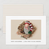 Simple Elegant New Baby Photo 2021-feestkaart Feestdagenkaart (Voorkant / Achterkant)