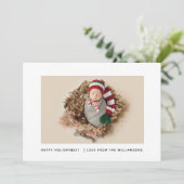 Simple Elegant New Baby Photo 2021-feestkaart Feestdagenkaart (Staand voorkant)