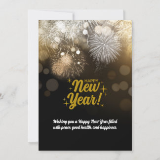Simple Elegant New Year Wishes Feestdagenkaart