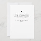 Simple Elegant One Photo Baby Shower Bedankkaart (Achterkant)