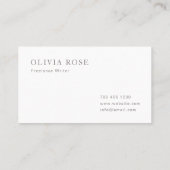 Simple Elegant Pastel Professional Minimalist
 Visitekaartje (Achterkant)