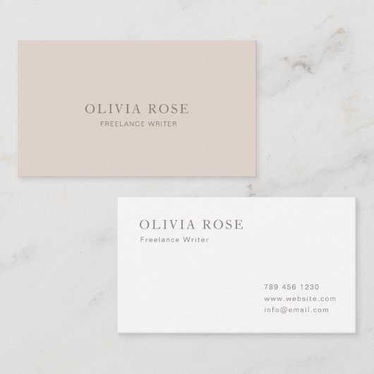 Simple Elegant Pastel Professional Minimalist
Visitekaartje (Voorkant / Achterkant)