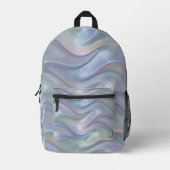 Simple Elegant Pastel Waves Backpack - Cute Modern Bedrukte Rugzak (Voorkant)