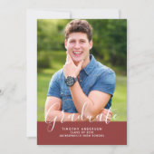 Simple Elegant Photo Afstuderen | Bourgogne Kaart (Voorkant)