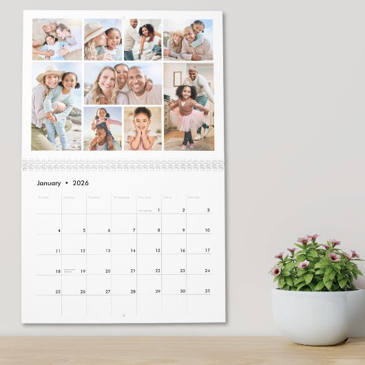 Simple Elegant Photo Collage Kalender