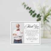 Simple Elegant Photo Funeral Bedankkaart (Staand voorkant)