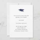 Simple Elegant Photo Template Graduation Kaart (Achterkant)