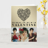 Simple Elegant Photo Valentine's day Kaart (Gele Bloem)