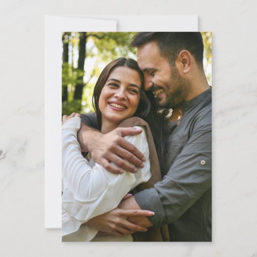 Simple Elegant Photo Wedding Save the Date (Achterkant)