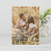 Simple Elegant Photo Wedding Save The Date (Staand voorkant)