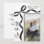 Simple Elegant Photo Wedding Save The Date (Voorkant / Achterkant)