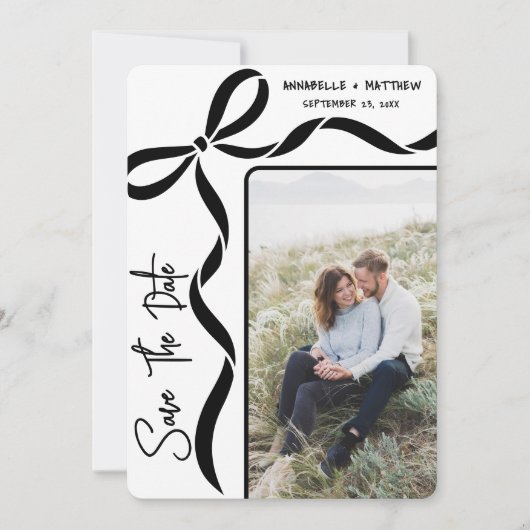 Simple Elegant Photo Wedding Save The Date (Voorkant)