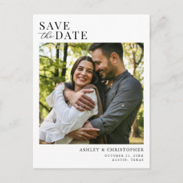 Simple Elegant Photo Wedding Save the Date Aankondigingskaart