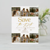 Simple Elegant Photo Wedding Save The Date Folie Uitnodiging (Staand Voorkant)