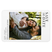 Simple Elegant Photo Wedding Save the Date Magneet (Horizontaal)