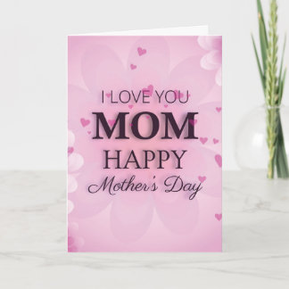 Simple Elegant Pink Photo Mother's Day Holida Card Feestdagen Kaart