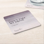 Simple Elegant Plum Ombre Waterverf Wedding Dance Kartonnen Onderzetters (Schuin)