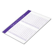 Simple Elegant Purple 8.5x11 Two Column Checklist Notitieblok (Schuin)