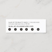 Simple Elegant Red White Handwritten Salon Klantenkaartje (Achterkant)