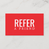 Simple Elegant Red White Reference Kaart (Voorkant)