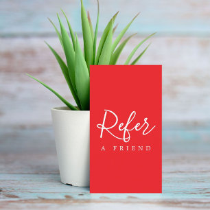 Simple Elegant Red White Reference Kaart