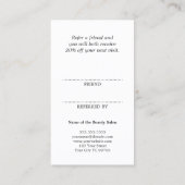 Simple Elegant Red White Reference Kaart (Achterkant)