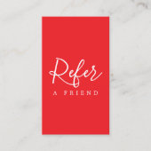 Simple Elegant Red White Reference Kaart (Voorkant)