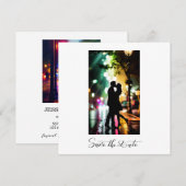 Simple Elegant Romantic Text Photo Black Script Kaart (Voorkant / Achterkant)