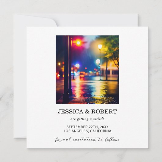 Simple Elegant Romantic Text Photo Black Script Kaart (Achterkant)