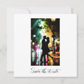 Simple Elegant Romantic Text Photo Black Script Kaart (Voorkant)