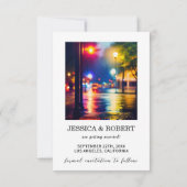 Simple Elegant Romantic Text Photo Black Script Save The Date (Achterkant)