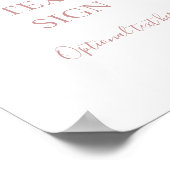 Simple Elegant Rose Gold Cards & Gifts Custom Sign Poster (Hoek)