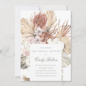 Simple Elegant Sage Floral Moss Green Pampas Boho Kaart (Voorkant)