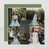 Simple Elegant Sage Green Ampersand Photo Wedding Save The Date (Voorkant / Achterkant)