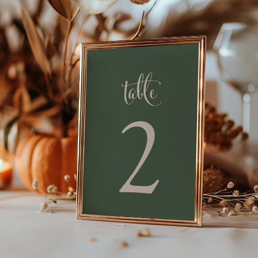 Simple Elegant Sage Taupe Herfst Boho Wedding Kaart