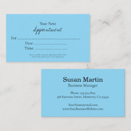 Simple Elegant Script Appointment Card Afsprakenkaartje