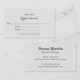 Simple Elegant Script Appointment Card Afsprakenkaartje