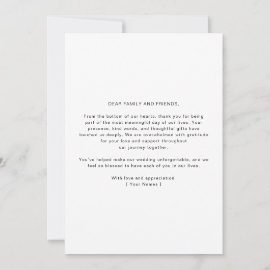 Simple Elegant Script Destination Wedding Photo Bedankkaart (Achterkant)