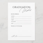 Simple Elegant Script Graduate advice & wishes Advieskaart (Voorkant)