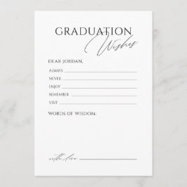 Simple Elegant Script Graduate advice & wishes Advieskaart