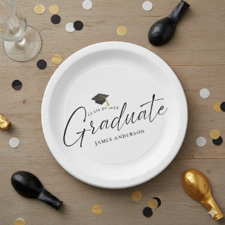 Simple Elegant Script Graduation Party Papieren Bordje
