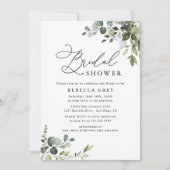Simple Elegant Script Greenery Vrijgezellenfeest Kaart (Voorkant)