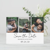 Simple Elegant Script Photo LGBTQ Save The Date (Staand voorkant)