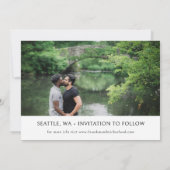 Simple Elegant Script Photo LGBTQ Save The Date (Achterkant)