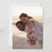 Simple Elegant Script We're Getting Married Photo  Save The Date (Voorkant)