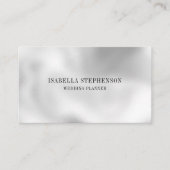 Simple Elegant Silver Pearl  Visitekaartje (Voorkant)