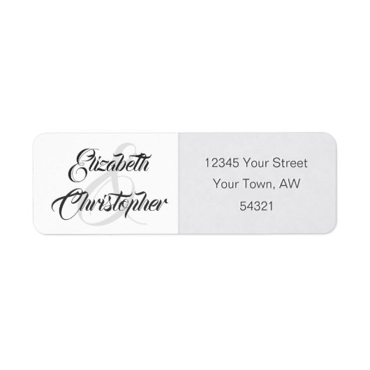 Simple Elegant Soft Grey Ampersand Amplitude Etiket (Voorkant)