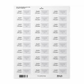 Simple Elegant Soft Grey Ampersand Amplitude Etiket (Full Sheet)