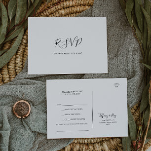 Simple Elegant Song Request RSVP Briefkaart