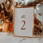 Simple Elegant Terracotta Herfst Boho Wedding Kaart